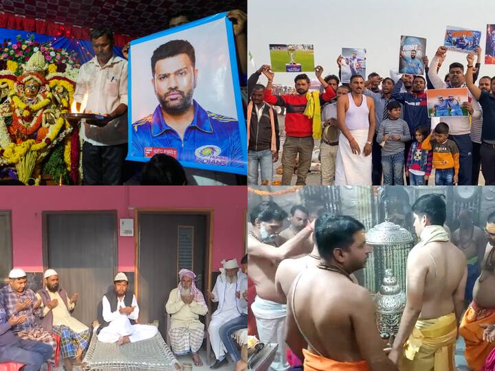 Cricket enthusiasts were seen offering prayers in various parts of the country ahead of India's big game against Australia at Ahmedabad's Motera stadium.
