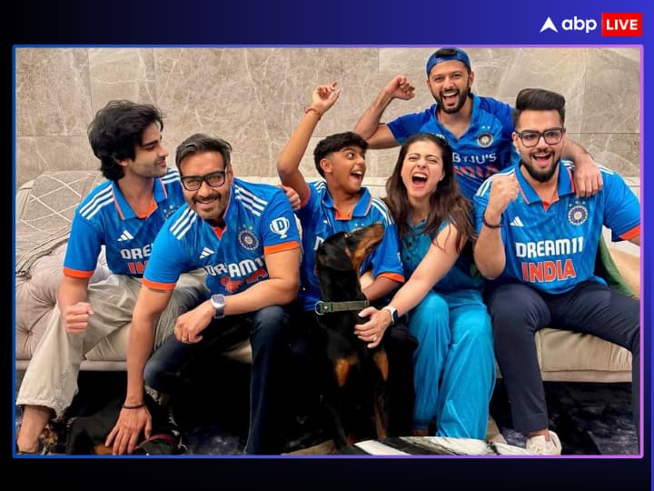 Ajay was seen enjoying the match at home with his family wearing Team India’s jersey, said – ‘Bring the trophy home’
