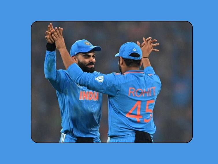 India vs Australia 2023 World Cup Final virat kohli has scored most runs in ICC finals history while made highest runs in world cup as a caption India vs Australia 2023 World Cup Final : वर्ल्डकप मेगाफायनलच्या महामुकाबल्यात रोहित आणि विराटनं एकाचवेळी विश्वविक्रम रचला!