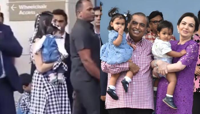 Isha Ambani Twins 1st Birthday: कृष्णा-आदित्य के बर्थडे बैश में दोनों बच्चों संग पहुंची अंबानी परिवार की बहू Shloka Mehta, ट्विनिंग करते दिखे पृथ्वी-वेदा