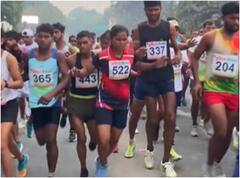 पूर्व पीएम इंदिरा गांधी के जन्मदिवस पर मैराथन का आयोजन, खेल मंत्री ने दिखाई हरी झंडी