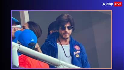 shah rukh khan with family at narendra modi stadium to support team india world cup 2023   World Cup 2023: ટીમ ઈન્ડિયાને સપોર્ટ કરવા Shah Rukh Khan પહોંચ્યો નરેંદ્ર મોદી સ્ટેડિયમ, પરિવાર સાથે તસવીર આવી સામે 