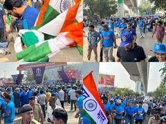 World Cup Final: It's Bleeding Blue Outside Motera Stadium Ahead Of Big Showdown