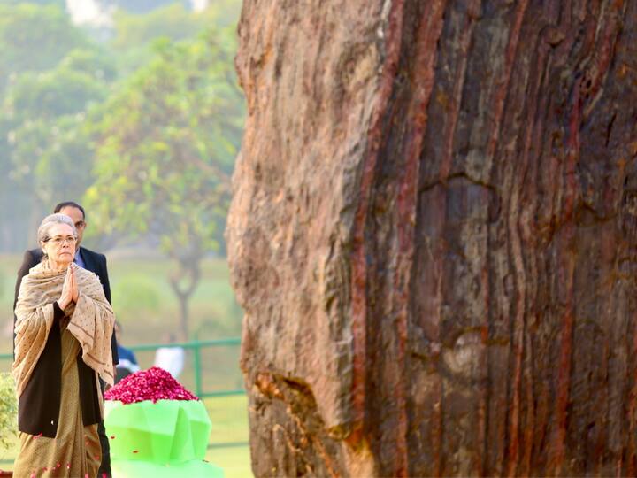 Sonia Gandhi paid homage to Indira Gandhi on her birth anniversary. (Image Source: X/@INCIndia)