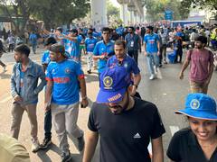 World Cup Final: It's Bleeding Blue Outside Motera Stadium Ahead Of Big Showdown