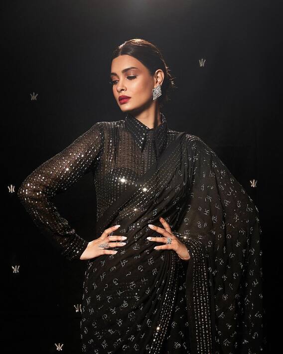 Diana Penty: Diana Penty is looking very glamorous in black saree, see pictures Diana Penty: Diana Penty is looking very glamorous in black saree, see pictures