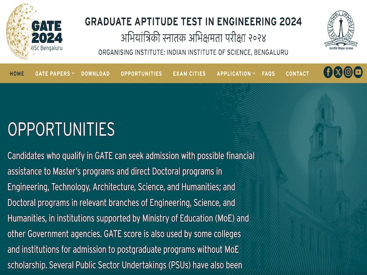 GATE 2024 Application Correction November 24, IISC Bengaluru gate2024.iisc.ac.in GATE 2024: IISc Bengaluru Begins Application Correction Facility On gate2024.iisc.ac.in