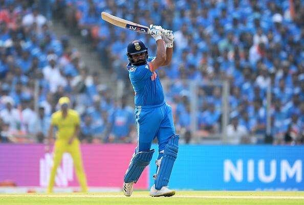 Rohit Sharma earned his place in the team owing to his role in setting the initial tempo with the bat for the hosts. His impressive tally of 597 runs in the 2023 World Cup ranks as the seventh-highest in men's Cricket World Cup history. (Image Credit: Getty)