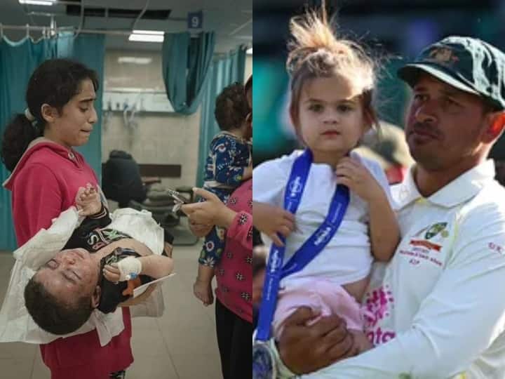 Usman Khawaja Shared an emotional post for Gaza and compared his daughter with victim children ऑस्ट्रेलियन क्रिकेटर उस्मान ख्वाजा ने गाज़ा के पीड़ित बच्चों से की अपनी बेटी की तुलना, तस्वीर शेयर कर लिखा भावुक पोस्ट