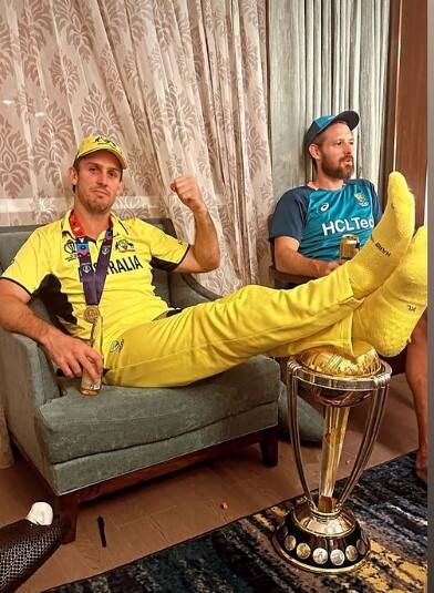 Mitchell ਨੇ ਵਰਲਡ ਕੱਪ ਟ੍ਰਾਫੀ ਦੀ ਕੀਤੀ ਬੇਕਦਰੀ