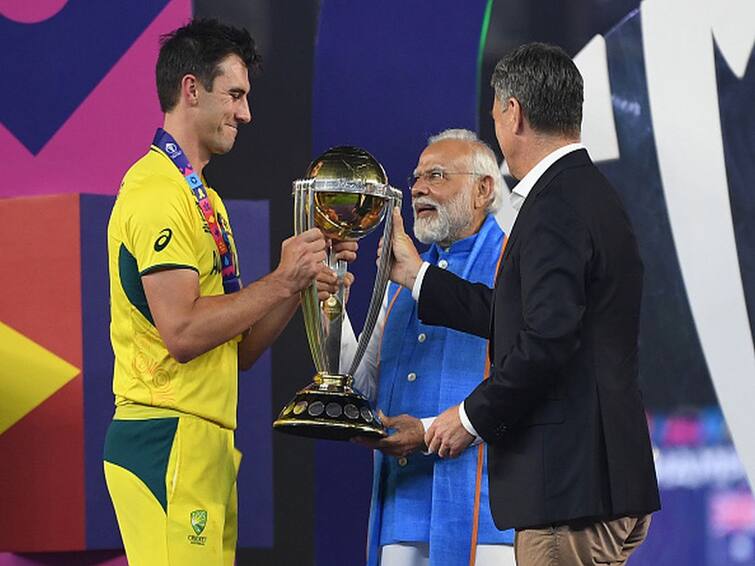 PM Modi Hands Over World Cup Trophy To Australia Post Their Win Over India In Final PM Modi Hands Over World Cup Trophy To Australia Post Their Win Over India In Final