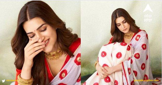 Kriti Sanon Pics: ਬਾਲੀਵੁੱਡ ਦੀ ਗਲੈਮਰਸ ਅਦਾਕਾਰਾ ਕ੍ਰਿਤੀ ਸੈਨਨ ਸੋਸ਼ਲ ਮੀਡੀਆ 'ਤੇ ਕਾਫੀ ਐਕਟਿਵ ਰਹਿੰਦੀ ਹੈ। ਹਾਲ ਹੀ 'ਚ ਉਸ ਨੇ ਲਾਲ ਅਤੇ ਚਿੱਟੇ ਰੰਗ ਦੀ ਸਾੜੀ 'ਚ ਆਪਣੀਆਂ ਤਸਵੀਰਾਂ ਸ਼ੇਅਰ ਕੀਤੀਆਂ ਹਨ।