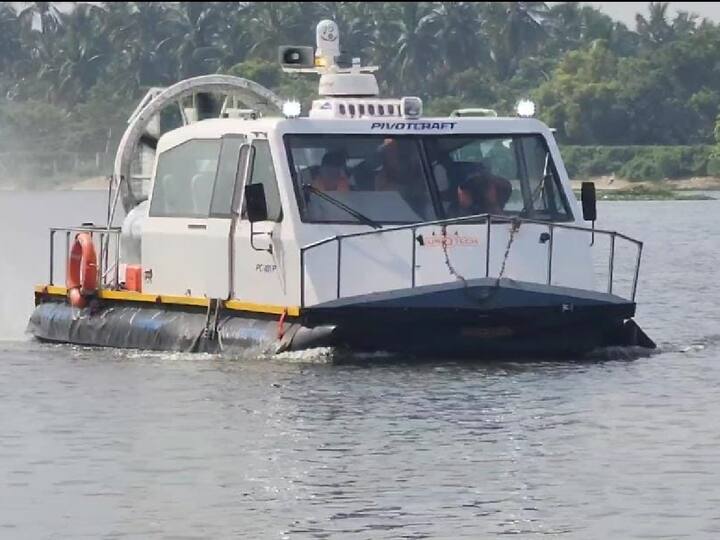 Coimbatore news trial run of the water and land rover craft took place TNN நீரிலும் நிலத்திலும் செல்லும் ரோவர் கிராஃப்ட் படகு ; கோவையில் சோதனை ஓட்டம் வெற்றி
