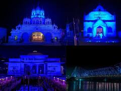 Visual Delight: Bengal Landmarks Light Up Blue To Advocate Children's Rights