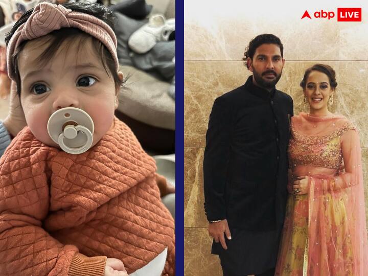 yuvraj singh wife Hazel Keech shares daughter aura photo as baby girl turn 4 month old Hazel Keech ने दिखाई लाडली बेटी की झलक, चार महीने की हुई युवराज सिंह की Aura