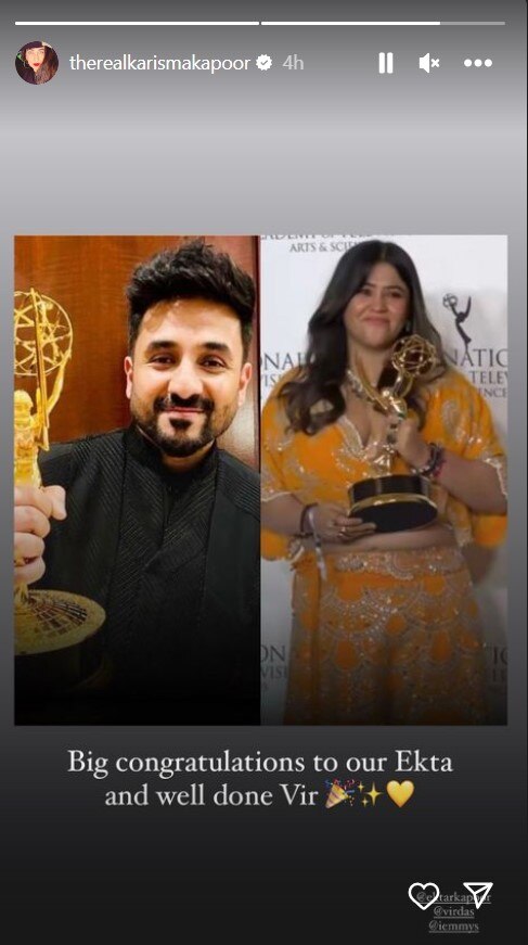 International Emmy Awards 2023: एकता कपूर और वीर दास की इंटरनेशनल जीत पर खुशी से झूमा बॉलीवुड, करीना से लेकर कृति और वरुण समेत तमाम सेलेब्स ने यूं दी बधाई