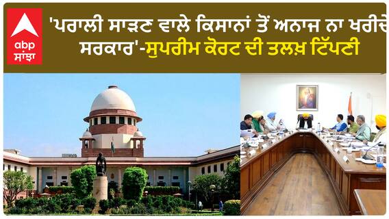 SC ordered the Punjab government to take action |  'ਪਰਾਲੀ ਸਾੜਣ ਵਾਲੇ ਕਿਸਾਨਾਂ ਤੋਂ ਅਨਾਜ ਨਾ ਖਰੀਦੇ ਸਰਕਾਰ'