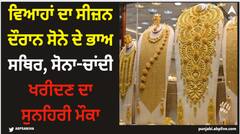 Gold Price Today: ਵਿਆਹਾਂ ਦਾ ਸੀਜ਼ਨ ਦੌਰਾਨ ਸੋਨੇ ਦੇ ਭਾਅ ਸਥਿਰ, ਸੋਨਾ-ਚਾਂਦੀ ਖਰੀਦਣ ਦਾ ਸੁਨਹਿਰੀ ਮੌਕਾ