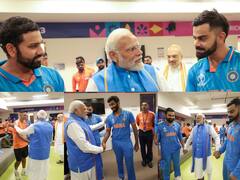 PM Narendra Modi : पीएम मोदींचा टीम इंडियाला मानसिक आधार, पोहोचले ड्रेसिंग रुममध्ये..