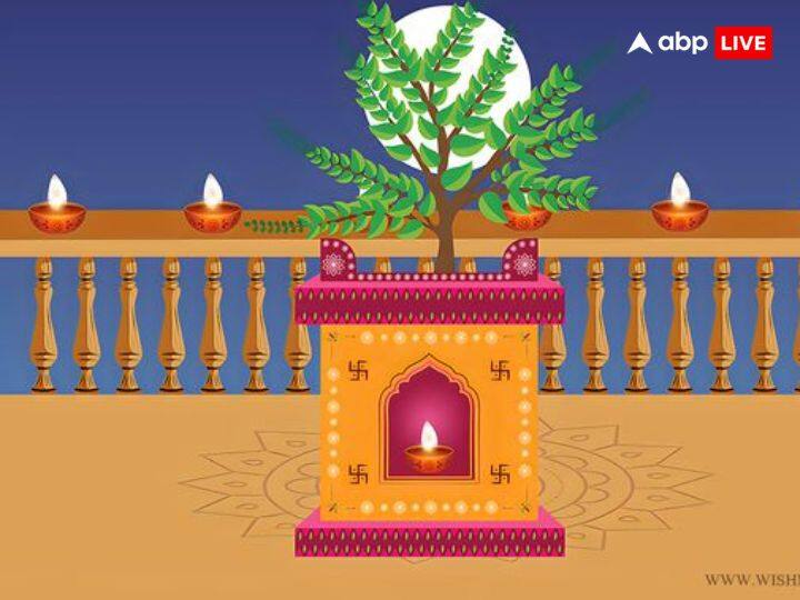 इस दिन तुलसी के पौधे को घर के बीच में या आंगन में एक चौकी पर स्थापित करें, तुलसी के गमले को गेरु औ चुनरी से दुल्हन की तरह सजाएं. आप घर की छत या मंदिर में भी तुलसी विवाह की विधि कर सकते हैं.