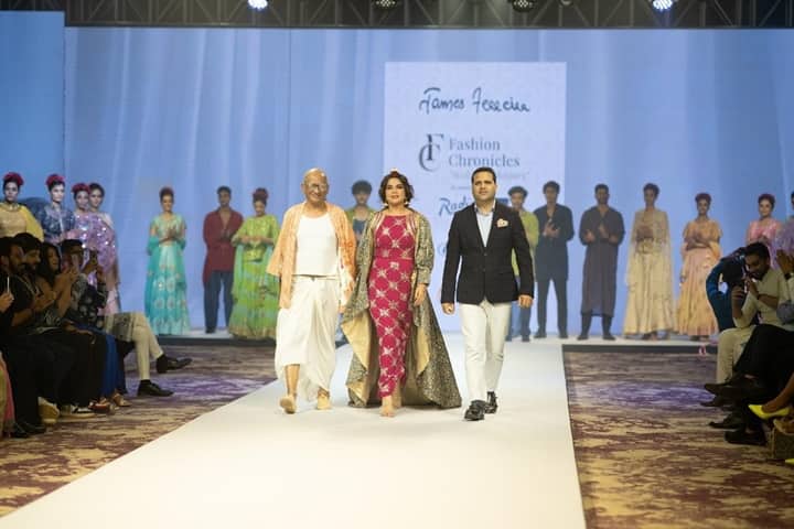 Richa Chadha, James Ferreira &JatishGhai walking the ramp