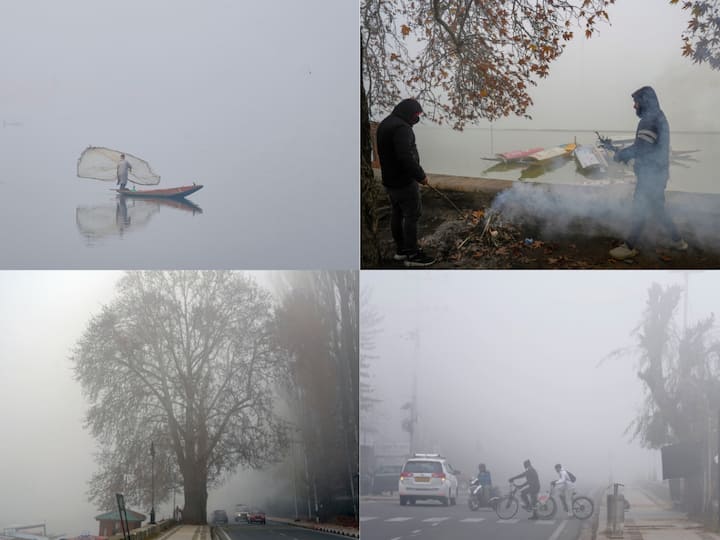 Cold wave has swept the Kashmir valley with temperatures dipping to minus 3.3 degrees Celsius.