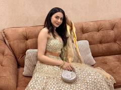 Rakul Photos : గోల్డెన్ లెహంగాలో.. ఏంజెల్ స్పార్క్స్ ఇస్తున్న రకుల్