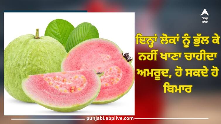 Guava Side Effects: These people should not forget to eat guava, may get sick Guava: ਇਨ੍ਹਾਂ ਲੋਕਾਂ ਨੂੰ ਭੁੱਲ ਕੇ ਨਹੀਂ ਖਾਣਾ ਚਾਹੀਦਾ ਅਮਰੂਦ, ਹੋ ਸਕਦੇ ਹੋ ਬਿਮਾਰ