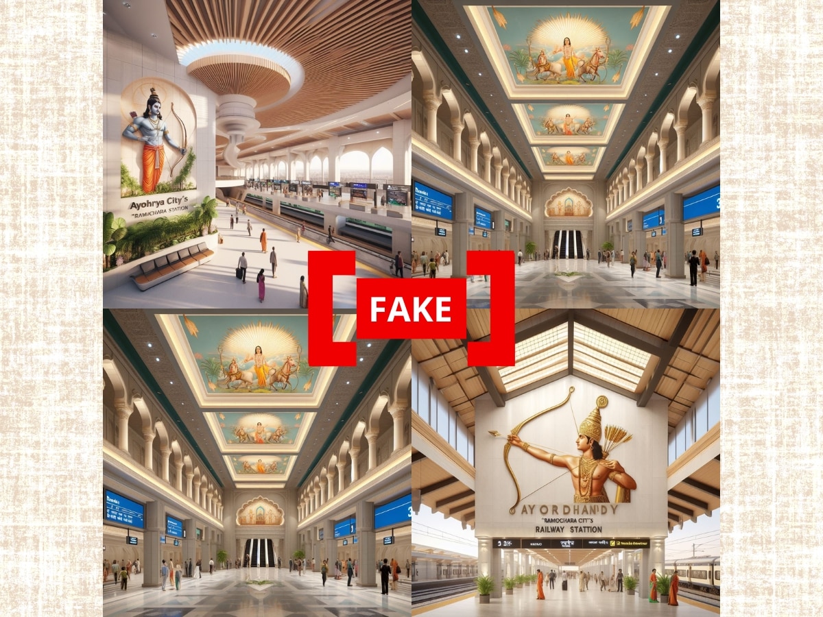 Fake Photos Of ‘New’ Ayodhya Railway Station Viral Images Generated By AI
