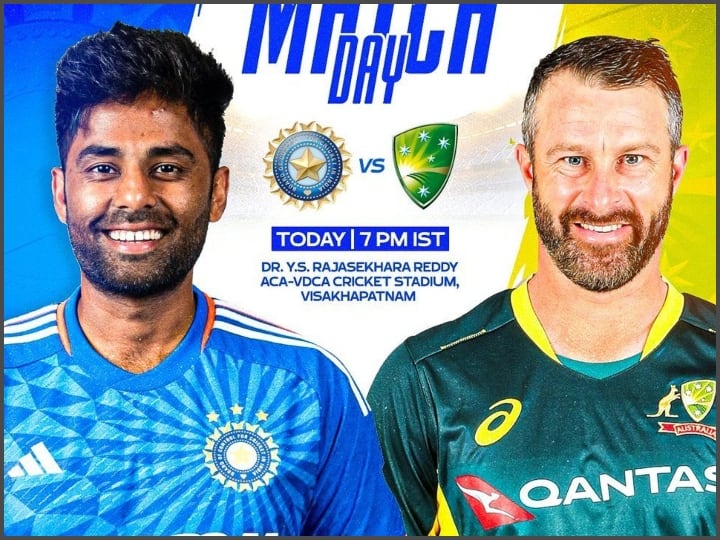 IND Vs AUS 1st T20I Score Live Updates India vs Australia Cricket Match Scorecard Commentary Online Surya Kumar IND Vs AUS: जोश इंग्लिस के शतक पर फिरा पानी, रोमांचक मुकाबले में एक गेंद रहते जीता भारत, रिंकू ने छक्का लगाकर दिलाई जीत