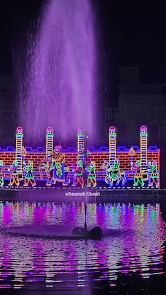 A Glimpse Of The Spectacular Lighting In Chandannagar On The Occasion Of Jagadhatri Puja