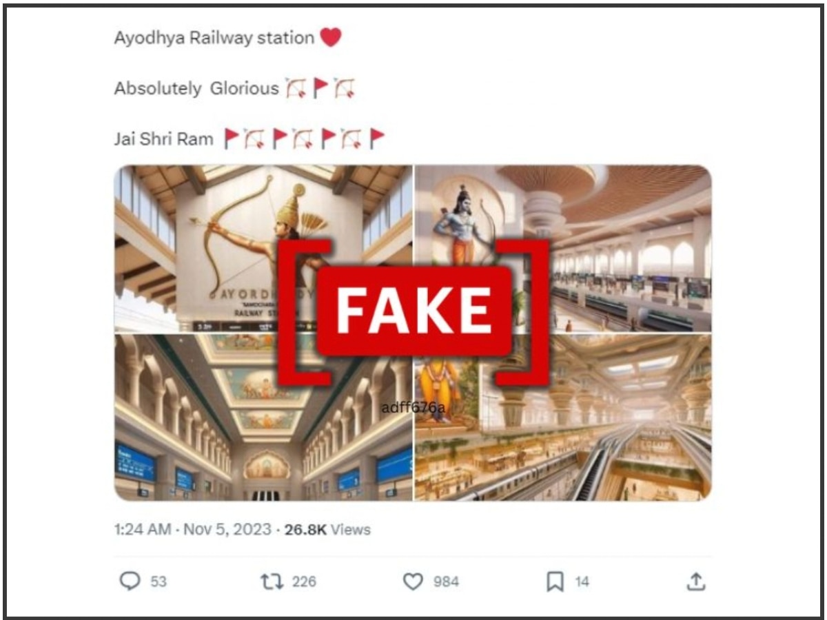 Fact Check: Viral Photos Of 'New' Ayodhya Railway Station Are Fake. They Are AI Images