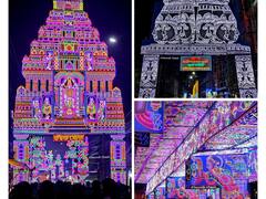 A Glimpse Of The Spectacular Lighting In Chandannagar On The Occasion Of Jagadhatri Puja