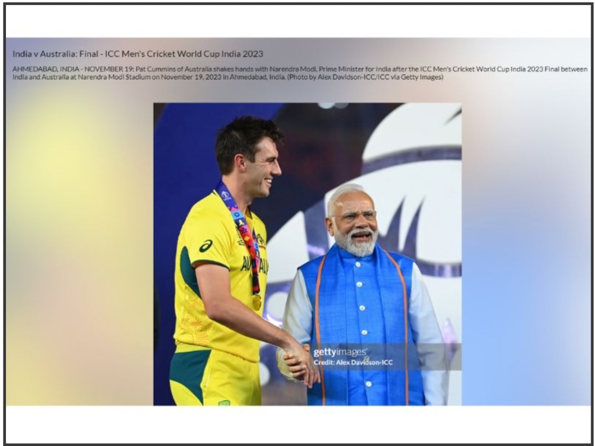 Fact Check: No, PM Modi Didn’t Refuse To Pose With Pat Cummins After Presenting World Cup Trophy