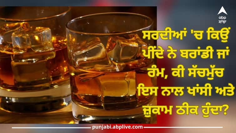 why do we drink brandy or rum in winter does it really cure cough and cold trending news  abpp Brandy or Rum In Winter: ਸਰਦੀਆਂ 'ਚ ਕਿਉਂ ਪੀਂਦੇ ਨੇ ਬਰਾਂਡੀ ਜਾਂ ਰੰਮ, ਕੀ ਸੱਚਮੁੱਚ ਇਸ ਨਾਲ ਖਾਂਸੀ ਅਤੇ ਜ਼ੁਕਾਮ ਠੀਕ ਹੁੰਦਾ?