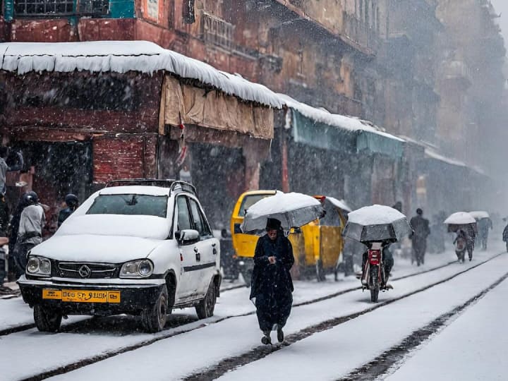 इन तस्वीरों में दिल्ली में अलग अलग जगहों पर बर्फबारी के बाद का नजारा देखने को मिल रहा है.