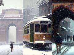 AI Photos : AI ची कमाल, दिल्ली-कोलकात्त्यामध्ये जोरदार बर्फवृष्टी! फोटो पाहून व्हाल हैराण..