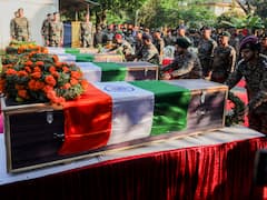 Wreath-Laying Ceremony Of 5 Soldiers Killed In Rajouri Encounter Held In Jammu. IN PICS