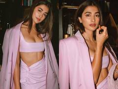 Pooja Hegde Paints The Town Pink In A Baby Pink Co-Ord Set; PICS