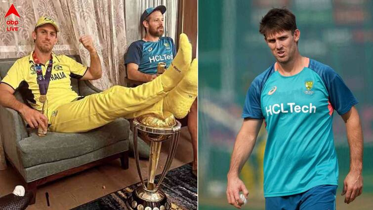 ODI World Cup: FIR registered against Mitchell Marsh for resting feet on World Cup Trophy, know in details Mitchell Marsh: বিশ্বকাপের ওপর পা, মার্শের বিরুদ্ধে FIR, ভারতে ঢুকতে না দেওয়ার আর্জি
