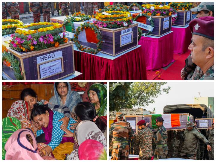 The wreath-laying ceremony of the five soldiers killed in a two-day encounter between security forces and terrorists were held in Jammu region on Friday.