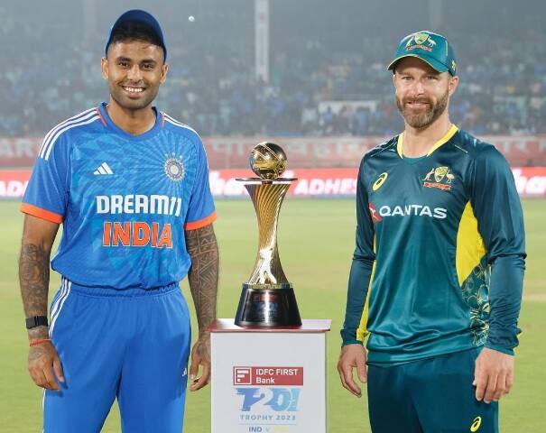 অস্ট্রেলিয়ার বিরুদ্ধে পাঁচ ম্য়াচের টি-টোয়েন্টি সিরিজের প্রথম ম্যাচে ৮ উইকেট জয় ছিনিয়ে নিল ভারতীয় দল। সূর্যকুমার যাদবের নেতৃত্ব এই ম্যাচে জয় পেল ভারত।