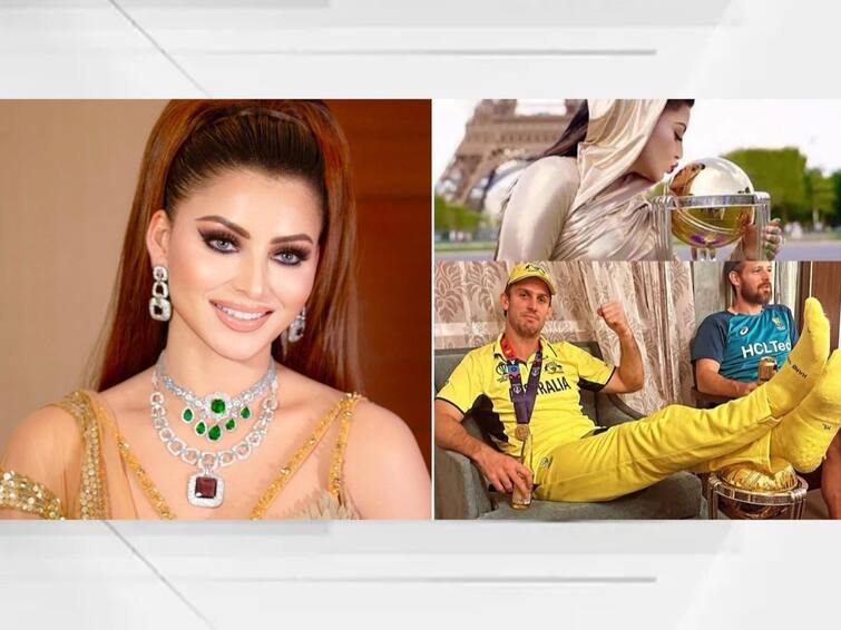 Urvashi Rautela criticized Mitchell Marsh for disrespecting the World Cup 2023 Trophy Bollywood Actress Entertainment Urvashi Rautela : 