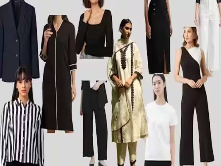 Rocking monochrome outfits 6 trendy ways to wear black and white for work skml Rocking Monochrome Outfits:  બ્લેક એન્ડ વ્હાઇટનો કોમ્બો છે ખૂબ જ ટ્રેન્ડી, ઓફિસ આઉટફિટ માટે કરી શકો છો સામેલ