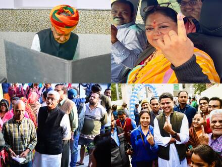 In Photos: राजस्थान में 70 फीसदी से ज्यादा मतदान, किस दिग्गज ने कहां डाले वोट, देखें तस्वीरें