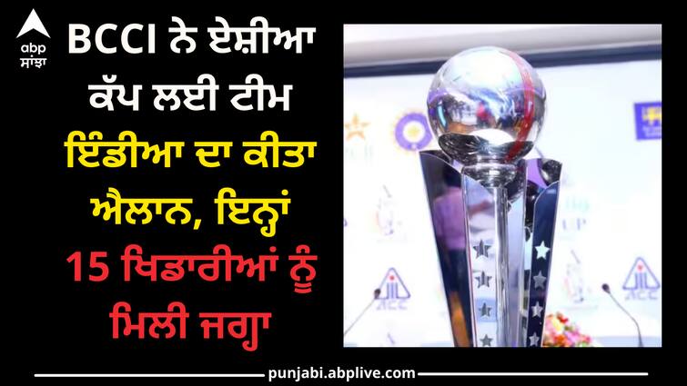 bcci-announce-india-u19-squad-for-acc-men-s-u19-asia-cup-uday-saharan-to-captain-know-details U19 Asia Cup: BCCI ਨੇ ਏਸ਼ੀਆ ਕੱਪ ਲਈ ਟੀਮ ਇੰਡੀਆ ਦਾ ਕੀਤਾ ਐਲਾਨ, ਇਨ੍ਹਾਂ 15 ਖਿਡਾਰੀਆਂ ਨੂੰ ਮਿਲੀ ਜਗ੍ਹਾ