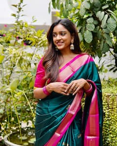 Vithika Sheru: పట్టు చీరలో వితికా షేరు అందాల విందు
