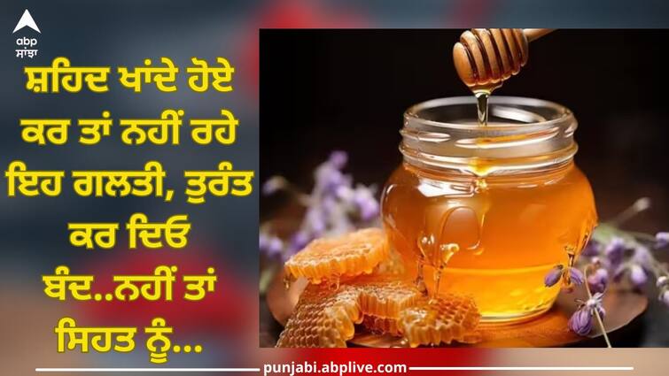 know how to consume honey according to ayurveda health news trending Honey: ਸ਼ਹਿਦ ਖਾਂਦੇ ਹੋਏ ਕਰ ਤਾਂ ਨਹੀਂ ਰਹੇ ਇਹ ਗਲਤੀ, ਤੁਰੰਤ ਕਰ ਦਿਓ ਬੰਦ..ਨਹੀਂ ਤਾਂ ਸਿਹਤ ਨੂੰ ਹੋਣਗੇ ਇਹ ਨੁਕਸਾਨ