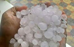 Rajkot Rain: રાજકોટ-શાપર હાઈવે પર વીજળીના કડાકા સાથે કરાનો વરસાદ