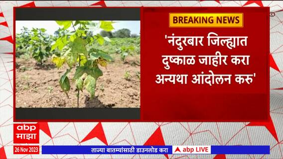 Aamshya Padvi on Nandurbar drought : नंदुरबार जिल्ह्यात दुष्काळ जाहिर करा अन्यथा आंदोलन करू - पाडवी